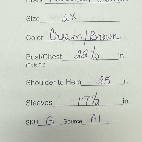 Rebecca Malone Floral Stud Sweater 2X Cream Watercolor Knit TopRebecca Malone Fl - Picture 7 of 7